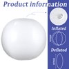 5 Feet White Giant Beach Ball Inflatable Inflatable Ball Massive Beach Decorations Supplies for Water Games Birthday Summer Hawaiian Tropical Party (5 ft)