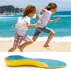 Footlogics Fun Kids Orthotic Shoe Insoles with Arch Support for Children’s Heel Pain (Sever’s Disease), Growing Pains, Flat Feet - Children’s, Pair (Small Kids 11-13, Yellow)