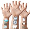 96pcs Polar Bear, Penguin, Seal, Arctic Fox Tattoos Stickers | Arctic Animal Temporary Tattoos Stickers | Winter Birthday Party Decorations Supplies Favors Gifts for Kids Pre School