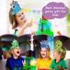 48 Dinosaur Party Hats with Elastic Ropes for Kids' Birthdays, Halloween, and Theme Decorations
