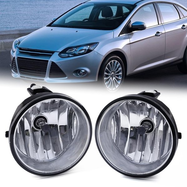 G-PLUS Front Bumper Fog Lights Assembly Compatible With 2005-2011 Toyota Tacoma/ 2007-2013 Tundra (Clear lens) neblineros para autos delantero faros antiniebla