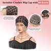 Zurffiy Crochet Wig Cap for Crochet Braids Braided Wig Cap for Women Full Double Lace Braid Wigs Cap with Baby Hair Sew In Crochet Braids Hair Crochet Cap(68 Sections)