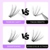 Bodermincer 1 Box Big Capacity 240 bundles 8-10-12-14-16mm Mixed 20D/30D/40D/60D/80D/100D Eyelash Extensions Strip Eyelashes Individual Lashes Natural Style 8-22mm to Choose (20D-13mm)