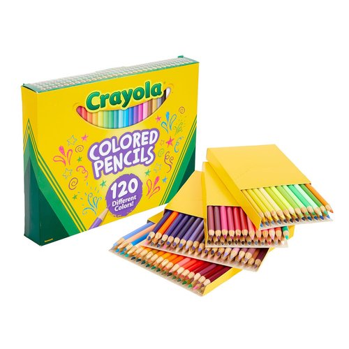 Crayola Colored Pencils Set (120ct), Coloring Book Pencils, Kids Art Supplies, Bulk Colored Pencils, Presharpened, Holiday Gifts, Ages 3+