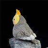 Nohito Realistic Grey Cockatiel Parrot Bird Plush Toy Stuffed Animal Simulation Fake Bird Cockatoo Stuffed Animals Cute Little Bird Plushie Doll 4.9'' (Grey, M)