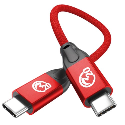 UseBean USB C to USB C Short Cable 0.6FT, 100W PD Fast Charging, Short USB-C Cable, USB 3.2 Gen 2X2 20Gbps, Type C to C 4K Video Monitor Cord for Thunderbolt 3/4 MacBook Pro, iPad Pro,Galaxy S24/S23