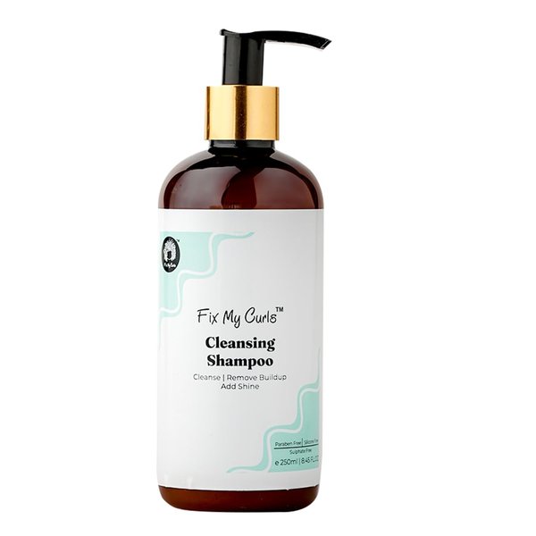 FIX MY CURLS Cleansing Shampoo for Curly Hair & Wavy Hair| Enriched with Apple Cider Vinegar, Tea Tree & Rosemary Oil| Anti-Frizz, Anti-Itch | pH Balanced 8.81 Oz