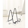 Lzerking 10 Packs Display Stands for Plate, 6 Inches Black Plate Stands for Display, Metal Plate Holder Picture Stand for Picture, Decorative Plate, Book, Photo