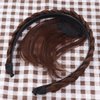 Front Hair Bangs Fringe Hair Extensions Synthetic Wigs Headband for Women Girls (Light Brown)