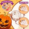 FUN LITTLE TOYS 50PCS Halloween Squishy Toys for Kids Halloween Party Favors Halloween Mochi Squishy Toys, Stress Reliever Anxiety Packs for Kid Small Squishy Toys for Halloween Treat Bags