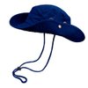 Bucket Hat Hiking Fishing Wide Brim UV Sun Protection Safari Unisex Boonie (Royal Blue, Small/Medium)