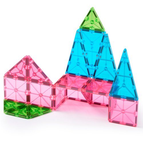 MAGNA-TILES Color Shop Floral 20-Piece Magnetic Construction Set, The Original Magnetic Building Brand