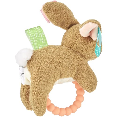 Taggies Teether Baby Rattle, 6", Harmony Bunny