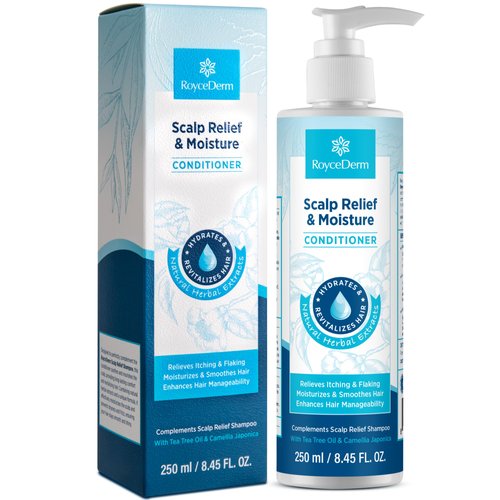 Roycederm Scalp Relief &amp; Moisture Conditioner: Hydrating &amp; Nourishing Formula with Jojoba Oil, Al...