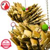 Bonka Bird Toys 2650 Palm Star Delight Natural Chew Shred Parrot Cage Toy, Amazon, African Grey, Conure, and Similar Breed Sizes