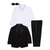 Nautica baby boys 4-piece With Dress Shirt, Bow Tie, Jacket, and Pants Tuxedo, Black, 18 Months US
