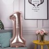 17 Number Balloons Rose Gold Big Giant Jumbo Number 17 or 71 Foil Mylar Balloons for 17th or 71st Women gilr Birthday Party Decorations 17 Anniversary Events Supplies