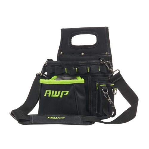 AWP TrapJaw 3-in-1 Electrician Tool Pouch with Spring-Loaded Technology, Designed for Professional Electricians and Maintenance Repair Technicians,Black