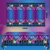 Gupesxu 3Pieces Music Guitar Party Tablecloth,Music Theme Birthday Party Decorations 80s 90s Rectangle Table Cloths Rainbow Neon Glow Table Cover for Birthday Party Supplies,Baby Shower