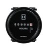 Mechanical Round Hour Meter AC DC 12V 24V 36V 48V 60V 72V Quartz Hour Meter for Marine Engine Truck Snowmobile Boat Generators Tractor Lawn Mower Golf Carts Forklift