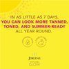 Jergens Natural Glow +FIRMING In-shower Self Tanner Body Lotion, Sunless Tanning for Medium to Tan Skin Tone, Anti Cellulite Firming Moisturizer, Gradual Fake Tan, 7.5 Ounce (Pack of 2)