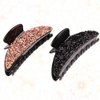 Lurrose 2pcs Rhinestones Beads Hair Claw Clip Shiny Glitter Resin Hair Jaw Clips Elegant Crystal Non-slip Hair Barrettes for Women and Girls