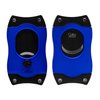Colibri Premium S-Cut Cigar Cutter - Ergonomic Stainless Steel Spring-Loaded Straight Cut Blade, Ideal for up to 66+ Ring Gauge - Gift for Cigar Enthusiasts (Blue)