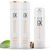 GK HAIR Global Keratin Balancing Shampoo and Conditioner 300ml Kit with Leave-In Cream 130ml | Moisturizing Hair Care Set for All Hair Types | Strengthening and Smoothing Treatment