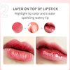 Melemando Hydrating Lip Glow Oil 7 Colors Moisturizing Lip Oil Gloss Not Greasy Transparent Plumping Lip Gloss Nourishing Repairing Lip Oil Tinted for Lip Care and Dry Lips (Colors 00)
