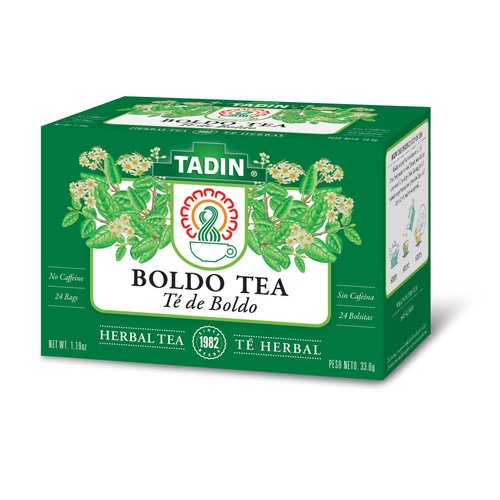 Tadin Boldo Herbal Tea, Caffeine Free, 24 Count (Pack of 6)