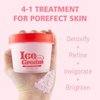 AICHUN BEAUTY Ice Cream Facial Wash Off Mud Mask Oil-Control Deep Cleaning Moisturizing Exfoliation Blackhead Skin Care 100g 3.38FL. OZ (STRAWBERRY & MILK)