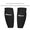 Malker Soccer Shin Guards for Kids Youth Adults Shin Guards Pads with Lower Leg Sleeves, Lightweight and Compact, Protective Soccer Equipment (Black M)