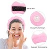 Ondder Pearl Pink Makeup Headband Spa Headband for Washing Face Sponge Face Wash Headband Soft Skin Care Headbands Hair Band Puffy Skincare Headband for Women Facial Make Up Hair Headband Head Bands