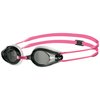 Arena Tracks Unisex Adult Essential Racing Swim Goggles for Competitive Swimmers FINA-Approved Anti-Fog Coated Non-Mirror Lens, White/Smoke/Fuchsia