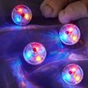 Sratte 6 Pieces Ghost Hunting Cat Ball Activated Cat Toy Ball Motion LED Light Cat Balls Motion Cat Dog Interactive Toys Pet Glowing Mini Running Exercise Ball Toys for Animals Activity(Clear)