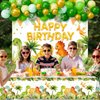 Dinosaur Birthday Decorations,Dinosaur Birthday Party Supplies - Balloons Arch Garland Kit,Happy Birthday Dinosaur Backdrop,Dinosaur Tablecloth for Dinosaur Party Decorations for Boys Girls Birthday