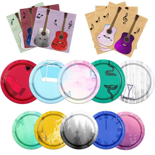 ASSEMBLY Birthday Tableware Set,60PCS Birthday Plates and Napkins Decoration Supplies Dinnerware for Theme Party Decoration