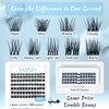 Lash Clusters 84 Pcs Cluster Lashes Eyelash Clusters DIY Cluster Eyelash Extensions Individual Lashes Thin Band & Soft (Rainy,D-8-16mix)