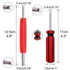 TWTADE 5PCS Tire Valve Stem Removal Tool Kit,R12 R134a Air Conditioning Valve Core Remover Tool,Single and Dual Heads Valve Core Remover Schrader Valve Tool