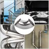 4 Pack 304 Stainless Steel Mandrel Bend Elbow, 90 Degree Exhaust Elbow Pipe, 2.5 Inch OD Mandrel Elbow, Thickness 16GA/.065" for Car Modified Exhaust Elbow Pipe, Stair Handrail, Exhaust System