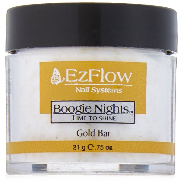 EZ Flow Time To Shine Glitter Gold Bar False Nails, 0.75 Ounce