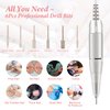 Electric Nail Drill, DELIFO Portable Nail Drill Professional PedicureRechargeable 35000 RPM Nail File Machine Acrylic Nails Polishing Tools with Bits LED Display for Home Salon Manicure