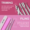 TsMADDTs Manicure Kit Tool with Nail Files and Buffers, Nail Files 100/180, Polish Buffer, Cuticle Pusher, Cuticle Nippers, Peeler, Ingrown Toenail File and Lifters, Manicure Pedicure Tool,13PCS