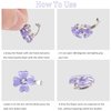 10 Pcs Small Flower Hair Clips with Rhinestone Mini Clover Cute Hair Pins Wedding Bridal Hair Accessories Decorative for Fine Hair Barrettes for Girls Women(Purple)