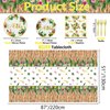 Luau Party Decorations, 81Pcs Hawaiian Party Decorations with Plates, Grass Skirt Tablecloth, Napkins, Forks for Summer Beach Party Aloha Party