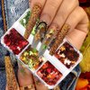 Fall Glitter Nail Sequins Maple Leaf Glitters Flakes 3D Holographic Laser Maple Leaves Shaped Nail Glitters Autumn Nail Art Stickers Decals Fall Nail Designs Sequin Confetti Glitter Leaves (6 Grids)