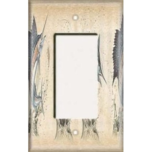 SnazzySwitch More Swordfish Decorative Rocker Switch Cover - Fits Decora Style Outlets and GFCI Wall Plate Too
