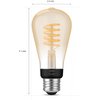 Philips Hue 7W ST19 White Ambiance LED Smart Vintage Edison Filament Bulb, Warm - Pack of 1 - E26 - Control with App - Compatible with Alexa, Google Assistant and Apple HomeKit