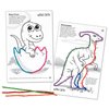 WIKKI STIX Dinosaur Party Favors, 13 Favors for Goodie Bags, Plus Dinosaur Footprint Sheets for Extra Games and Decorations, Ages 3 & Up.