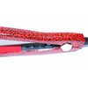 Dual Voltage 0.5" (Inch) Red Leopard Print Mini Travel Ceramic Hair Straightener with Travel Pouch Bag (Red Leopard)